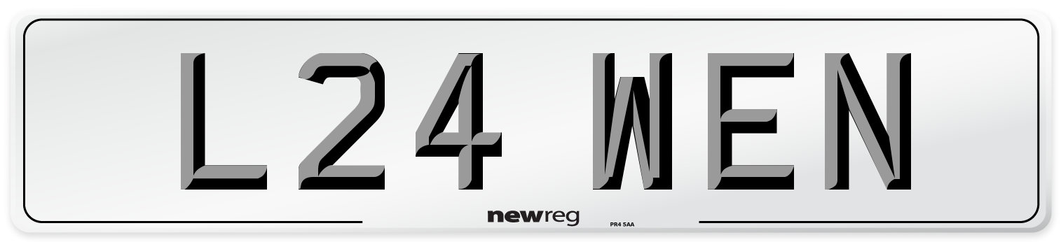 L24 WEN Number Plate from New Reg